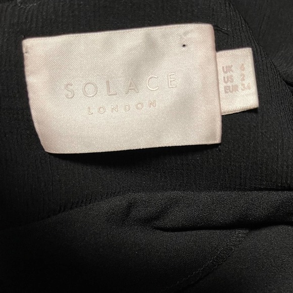 SOLACE London Knight Knee Length Dress in Black Size 2 - Picture 3 of 5